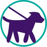 Dog walking icon